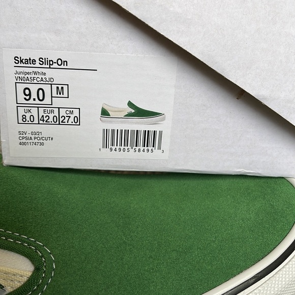 Vans Skate Slip-On Juniper/White MENS - Picture 16 of 16